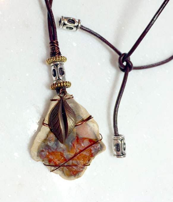 Mixed Media Rock Necklace