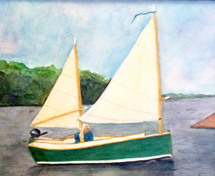 Main Sailing Seabird Original Watercolor