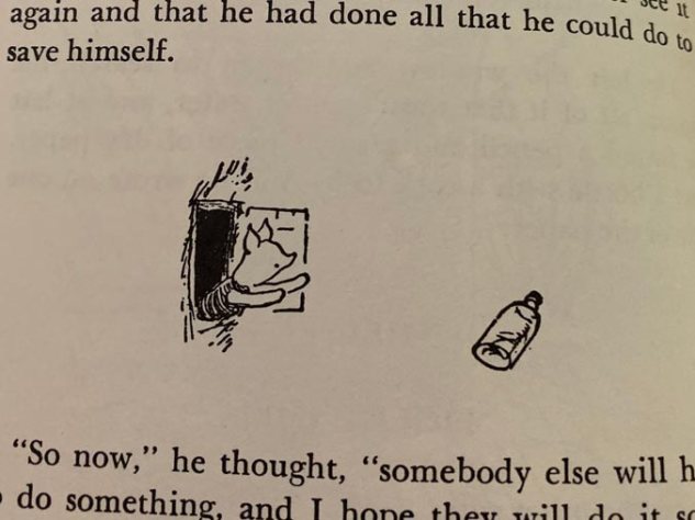 Piglet Illustration in Tree