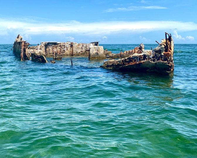 Concrete Shipwreck off Key Largo concrete shipwreck off Key Largo